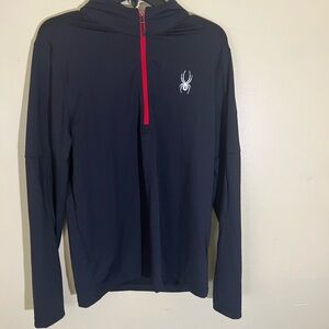Spyder Black  Pullover with Red Accent Size Medium